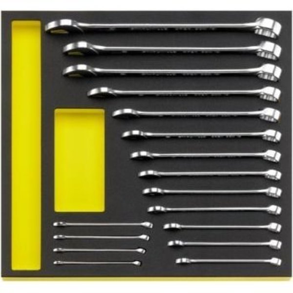 Stahlwille Tools Combination Wrenchs i.TCS inlay No.TCS 13/17, 6-24MM MF 2/3-tray17-pcs. 96830351